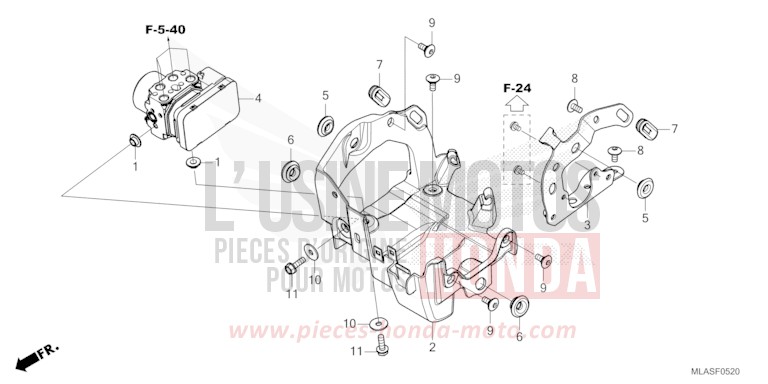 ABS MODULATOR for CMX 1100 "Rebel" IRIDIUM GRAY METALLIC (NHC65) from 2025